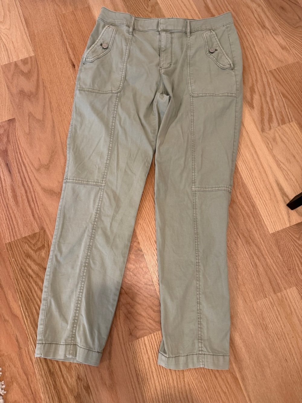 White House Black Market Olive Cropped Utility Pants